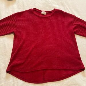 COPY - PST Los Angeles by Project Social J Waffle Knit Cropped Sweater
